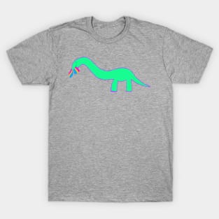 Pansexual  Longneck dinosaur with pan pride flag T-Shirt